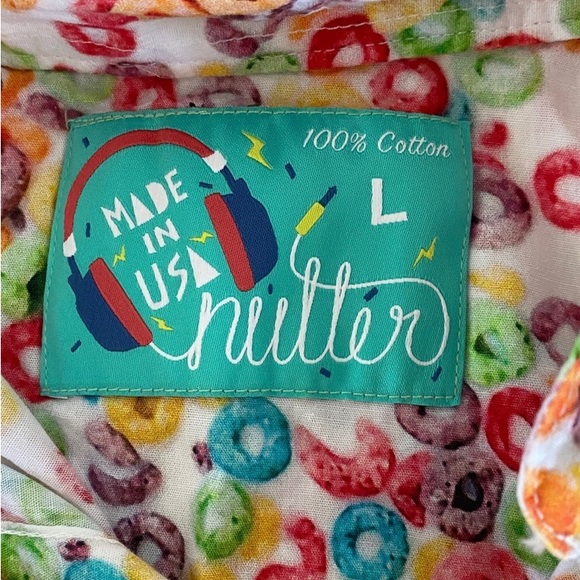 Chubbies Nutter Tooty Fruity (fruit loop) casual dress size Large, Excellent - Picture 3 of 6